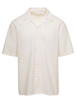 商品Drôle de Monsieur | 'Naperon' Beige Bowling Shirt with Embossed Trimmings in Cotton Blend Man,商家Baltini,价格¥1337图片