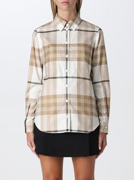 Burberry | Burberry cotton twill shirt with check pattern商品图片,8折