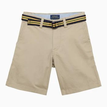 Ralph Lauren | Beige cotton bermuda shorts with belt 满$110享9折, 独家减免邮费, 满折