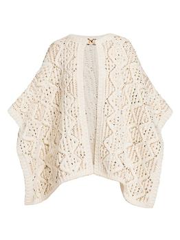 商品Valentino | Diamond-Knit Wool Poncho,商家Saks Fifth Avenue,价格¥68143图片