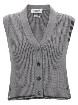 Thom Browne | Thom Browne Button Up Cropped Vest,商家Cettire,价格¥4898