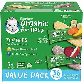 Gerber | Gerber Organic Teething Wafers Variety Pack, 36 ct.,商家Sam's Club,价格¥95