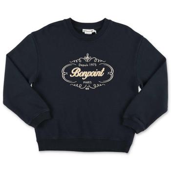 Bonpoint | Bonpoint Logo Flocked Long-sleeved Sweatshirt商品图片,