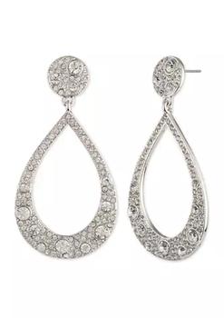 Givenchy | Silver Tone Crystal Scatter Pavé Orbital Drop Earrings商品图片,