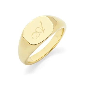 brook & york | Reagan Initial Signet Gold-Plated Ring,商家Macy's,价格¥480