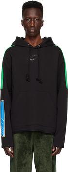 we11done卫衣推荐, We11done | Black Cotton Hoodie商品图片 2.9折