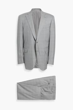 商品Zegna | Checked wool and silk-blend suit,商家THE OUTNET US,价格¥7291图片