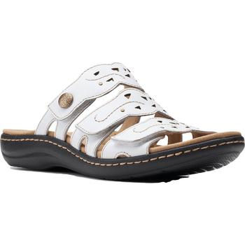 Clarks | Clarks Womens Laurieann Echo Leather Perforated Slide Sandals商品图片,6.5折起