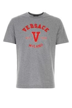 Versace | Versace Logo Detailed Crewneck T-Shirt,商家Cettire,价格¥1782
