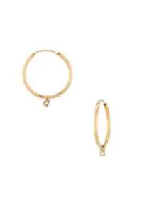 product 14K Yellow Gold & 0.06 TCW Diamond Hoops image