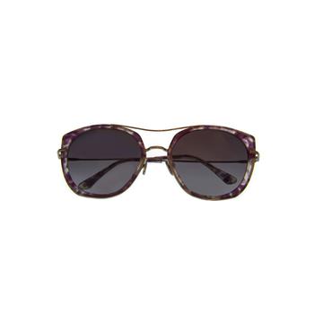 product Tom Ford Havana/Other & Gradient Bordeaux Round Sunglasses FT0760-5656T image