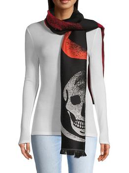 Alexander McQueen | Eclipsed Skull Wool Scarf商品图片,6折