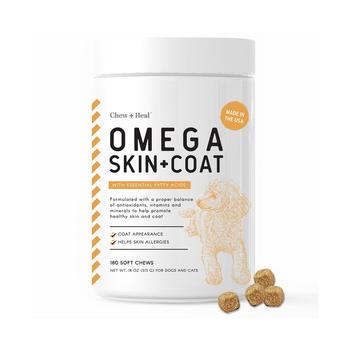 商品Omega Skin + Coat Fish Oil Supplement for Dogs - 180 Delicious Chews图片