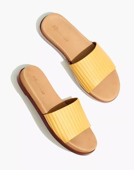Madewell | The Louisa Slide Sandal in Embossed Leather商品图片,4折×额外5折, 额外五折
