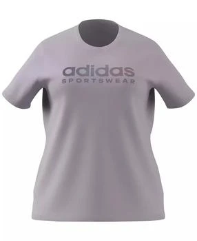 Adidas | Plus Size Graphic Linear Logo Cotton T-Shirt,商家Macy's,价格¥166