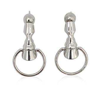 Burberry | Palladium-plated Hoof Hoop Earrings商品图片,7折, 满$275减$25, 满减