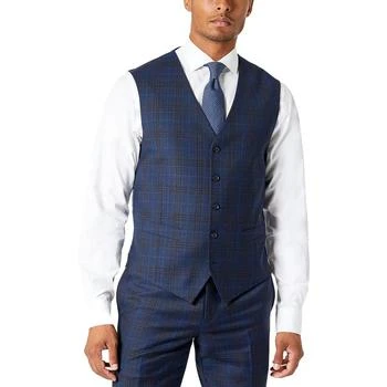Tallia | Tallia Mens Wool Blend Plaid Suit Vest,商家BHFO,价格¥135