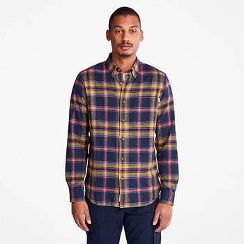Timberland | Heavy Flannel Check Shirt for Men in Navy商品图片,