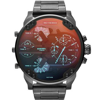 diesel手表评价, Diesel | Men's Mr. Daddy Chronograph Gunmetal-Tone Stainless Steel Watch 57mm商品图片 