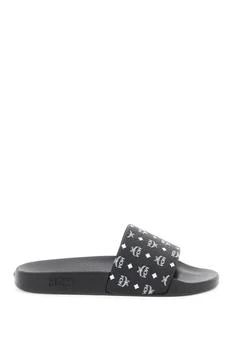 MCM | Mcm monogram print rubber slides 5.6折