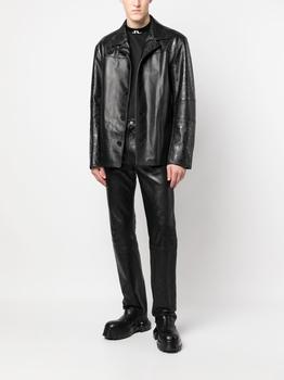 推荐MARINE SERRE - Leather Buttoned Jacket商品