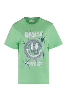 Ganni | Ganni Printed Cotton T-shirt商品图片,