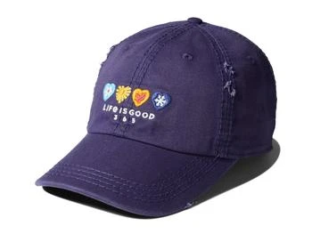Life is Good | Embroidered Graphic Sunwashed Chill Cap 9.6折