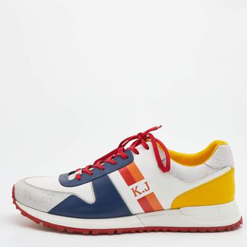 lv男鞋, Louis Vuitton | Louis Vuitton Multicolor Leather And Monogram Canvas Run Away Low Top Sneakers Size 44.5商品图片 6折