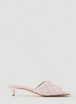 Bottega Veneta | Padded Kitten Heel Mules in Pink商品图片,