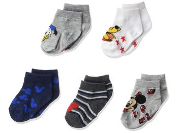 商品Disney | Mickey Mouse Baby 5 Pack Shorty Socks,商家Zappos,价格¥68图片
