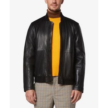 Marc New York by Andrew Marc | Men's MacNeil Smooth Leather Bomber Jacket,商家Macy's,价格¥1946