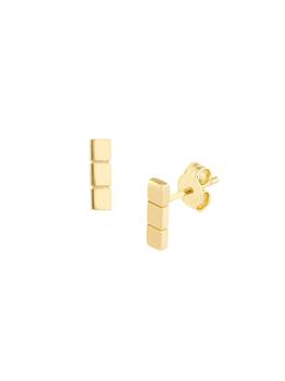 商品​14K Yellow Gold Bar Stud Earrings,商家Saks OFF 5TH,价格¥949图片