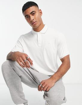Calvin Klein | Calvin Klein logo jacquard polo shirt in white商品图片,5.5折