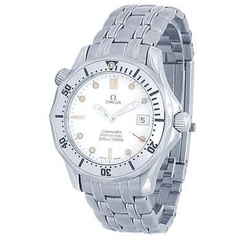 欧米茄男表多少钱, [二手商品] Omega | Pre-owned Omega Seamaster Quartz White Dial Mens Watch 2562.20.00商品图片 