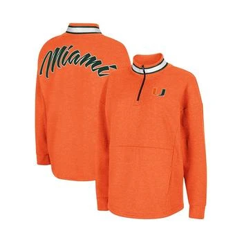 推荐Women's Orange Miami Hurricanes Alice 2-Hit Fleece Quarter-Zip Jacket商品