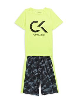 Calvin Klein | Boy's 2-Piece Logo T-Shirt & Shorts商品图片,4.2折
