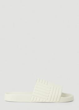 Bottega Veneta | Rubber Carpet Slides in Cream商品图片,