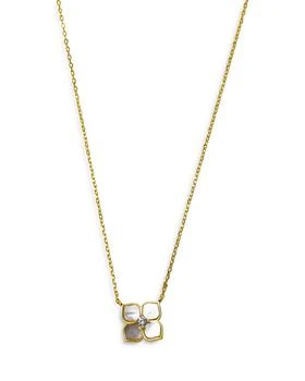 Argento Vivo | Cubic Zirconia & Mother Of Pearl Flower Pendant Necklace in 18K Gold Plated Sterling Silver, 16"-18",商家Bloomingdale's,价格¥509