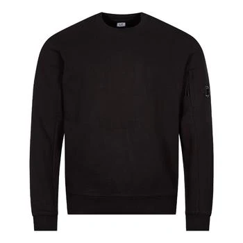 推荐CP Company Sweatshirt Diagonal Raised Fleece - Black商品
