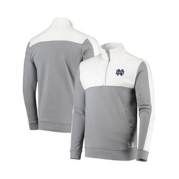 Under Armour | Men's White Notre Dame Fighting Irish Game Day All Day Fleece Half-Zip Jacket商品图片,
