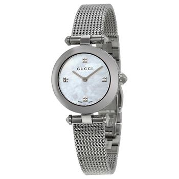 [二手商品] Gucci | Pre-owned Gucci Diamantissima Mother of Pearl Dial Ladies Watch YA141504商品图片,5.8折