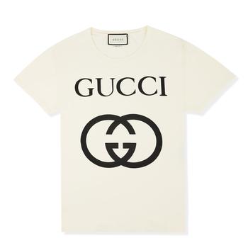 推荐Gucci GG Interlocking Cream T Shirt商品