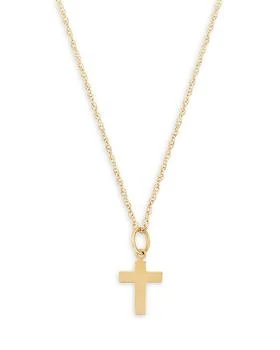 Bloomingdale's | Children's  Small Cross Pendant Necklace in 14K Yellow Gold, 14",商家Bloomingdale's,价格¥1477