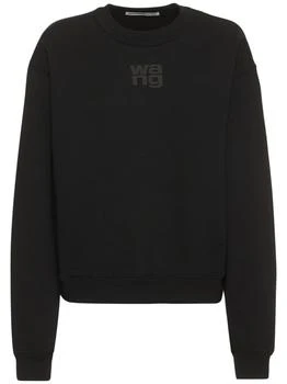 Alexander Wang | Essential Logo Cotton Jersey Sweatshirt 额外5折, 额外五折