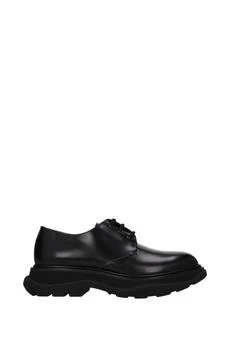 Alexander McQueen | Lace up and Monkstrap Leather Black,商家Wanan Luxury,价格¥2644