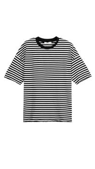 MNML | 条纹Drop T恤 - Black/White商品图片,