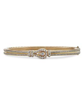 商品Thoroughbred Loop Bracelet in 18K Yellow Gold with Full Pavé Diamonds图片