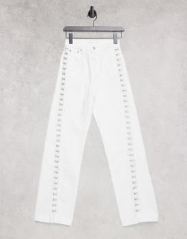 Topshop好用吗, Topshop | Topshop 90's straight jean with hook and eye in white商品图片 6折