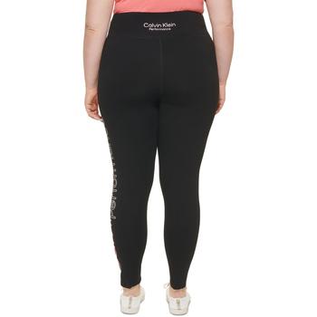 Calvin Klein | Plus Womens Knit Logo Leggings商品图片,4.2折, 独家减免邮费