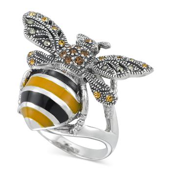 商品Macy's | Crystal, Marcasite & Enamel Bee Ring in Sterling Silver,商家Macy's,价格¥1632图片
